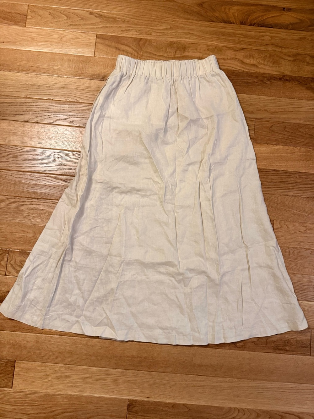 Quince 100% European Linen Maxi Skirt In Sand - Picture 3 of 3